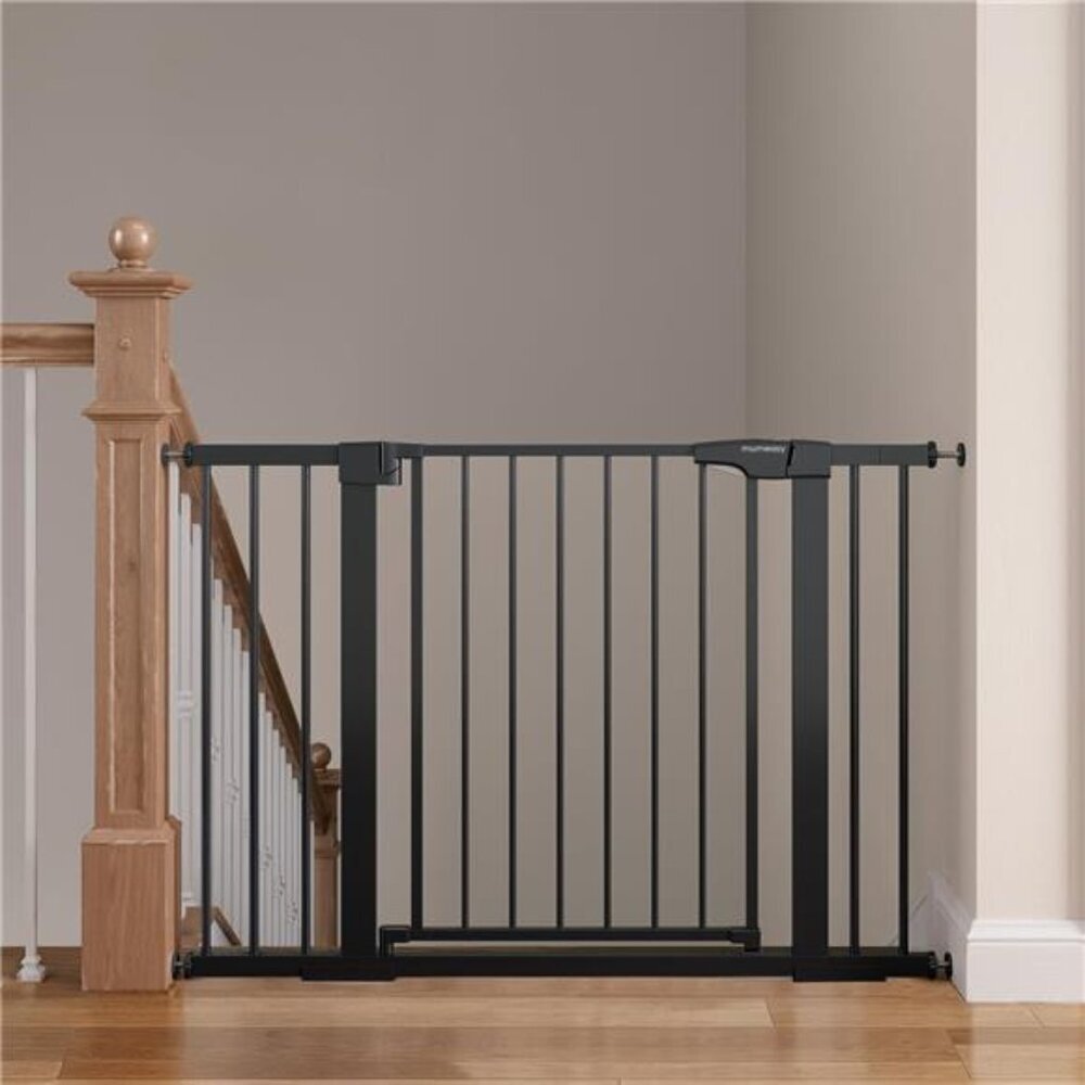 Baby Gate for Stairs, 29.6"-46" Pressure Mounted Dog Gate for House, Auto Close